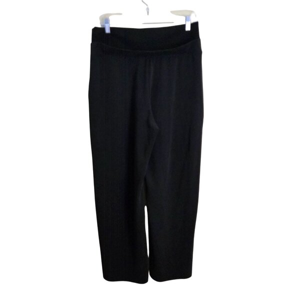 Athleta Venice Wide Leg Pants Black Pockets Zip Pocket Size L - Picture 3 of 14